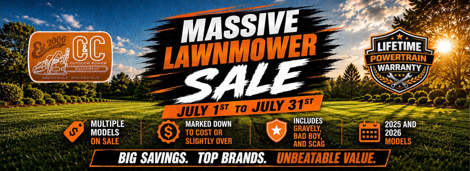 Massive Lawnmower Sale